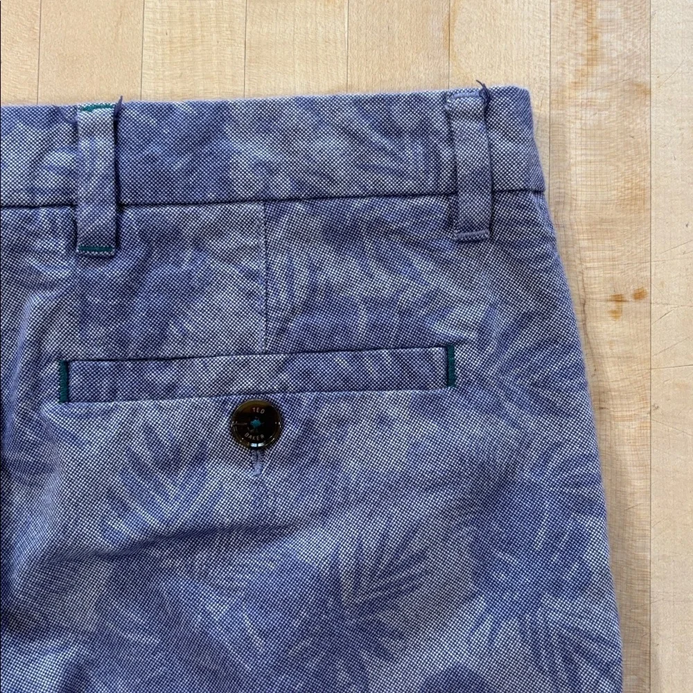 Ted Baker‎ London Men’s Tropical Palm Leaf Floral Chino Shorts Purple 34 Waist